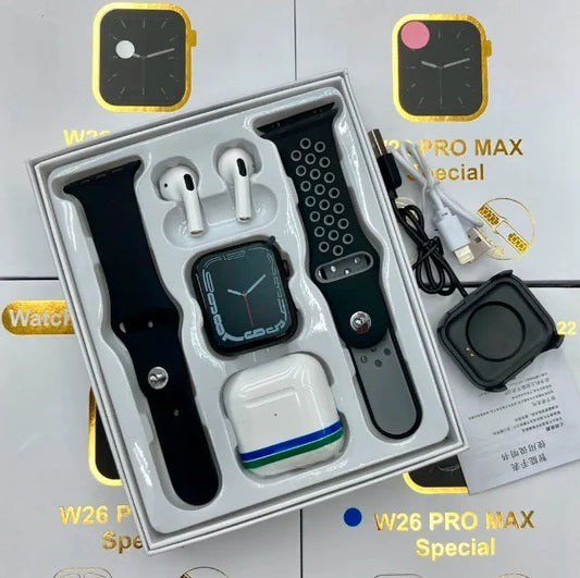 Super combo 2 en 1 + obsequio / SMARTWATCH W26 PRO MAX SERIE 8 + AIR PODS i12 TWS